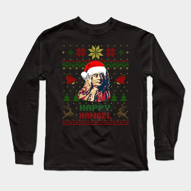 George Frideric Handel Funny Christmas Long Sleeve T-Shirt by Nerd_art